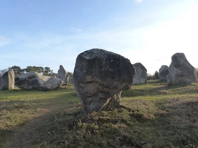 Carnac Alignments with a mushroom-shaped menhir