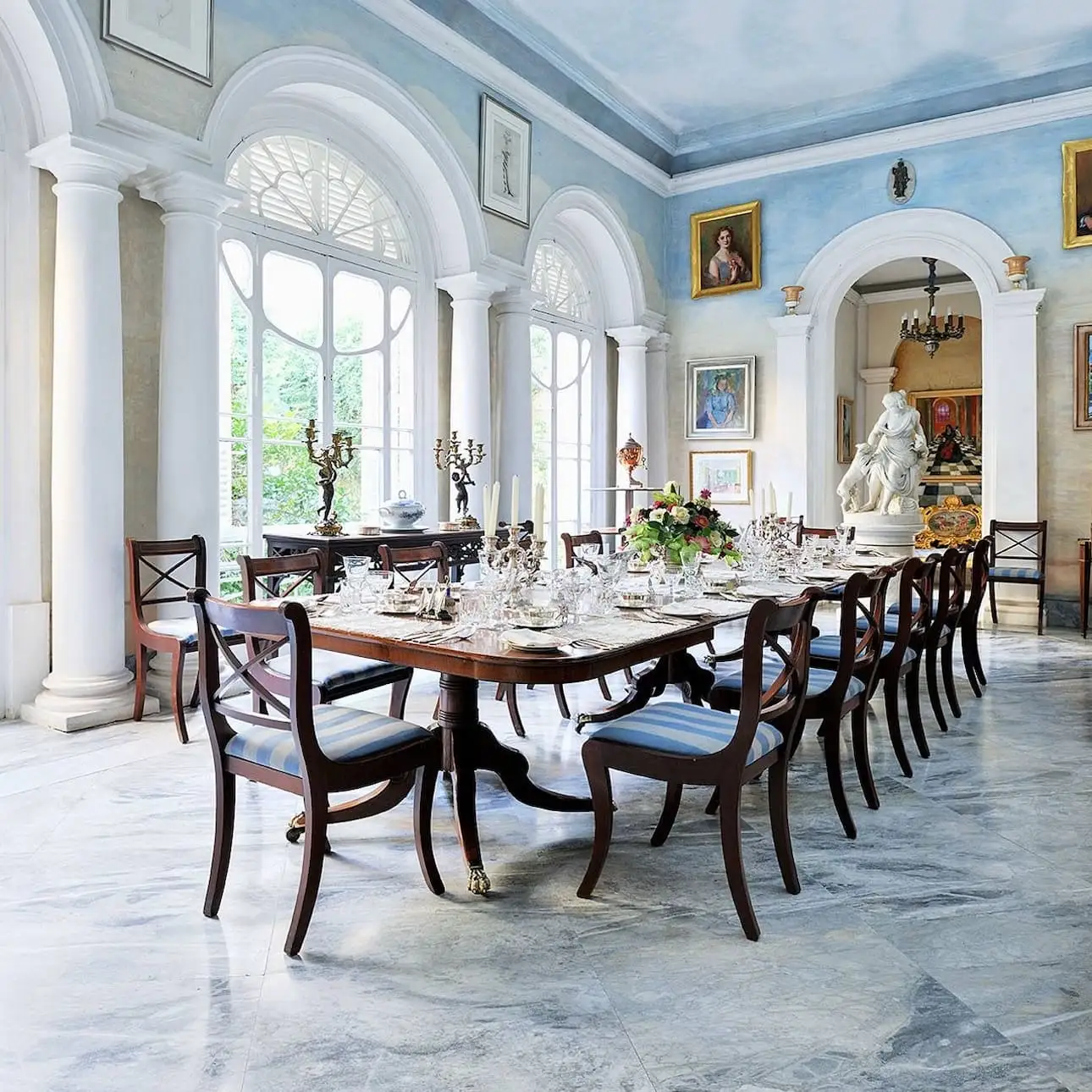 Comedor y sala de recepción de la Casa Rocca Piccola