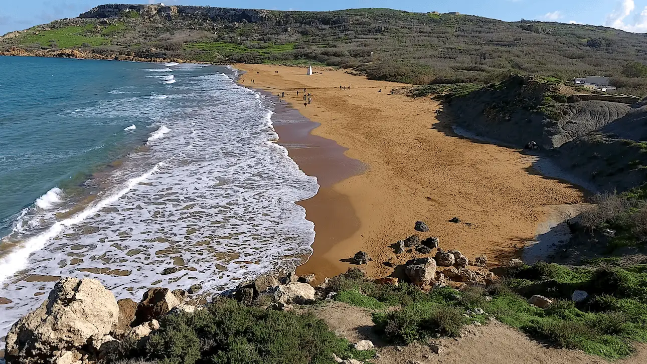 Playa de Ramla en Gozo