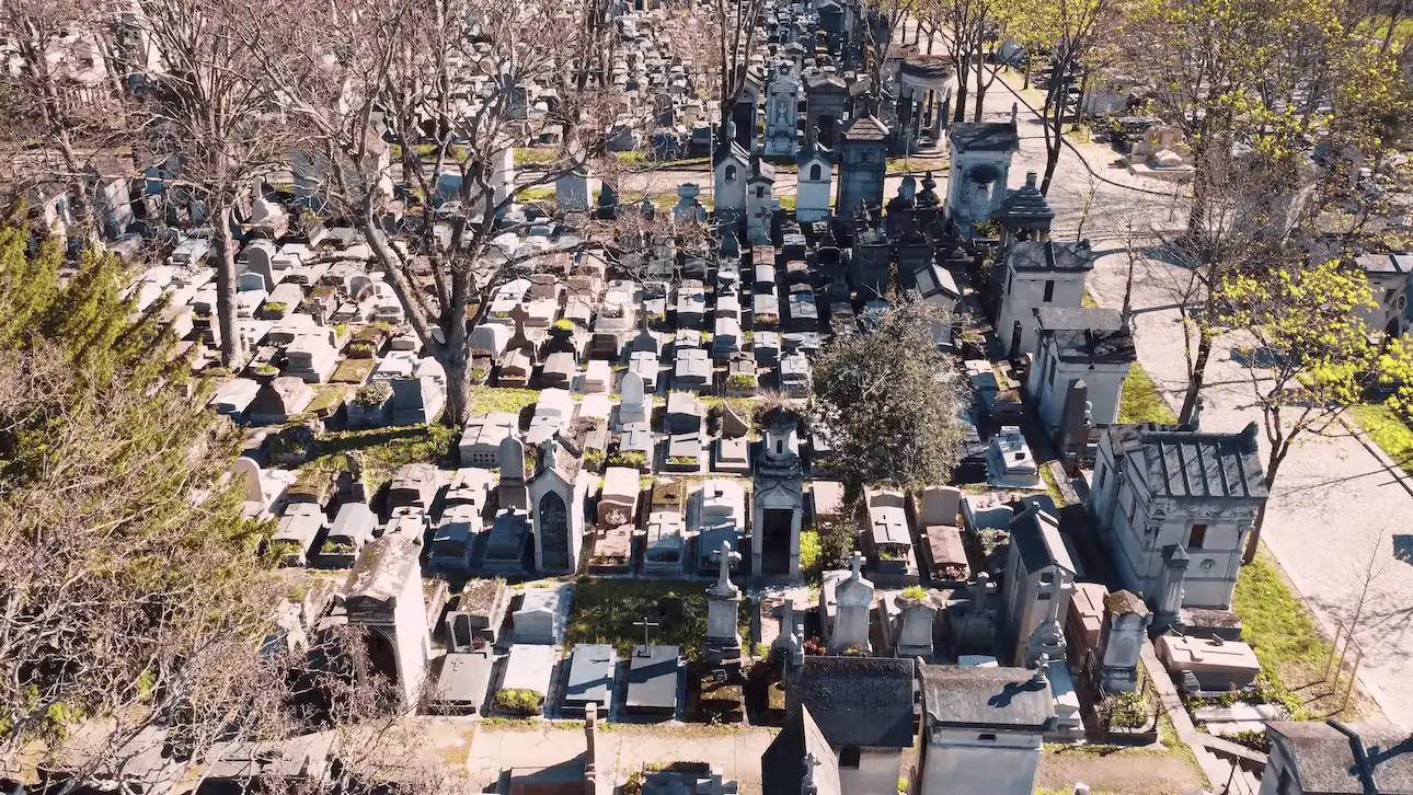 Cementerio del Père-Lachaise visto desde el cielo