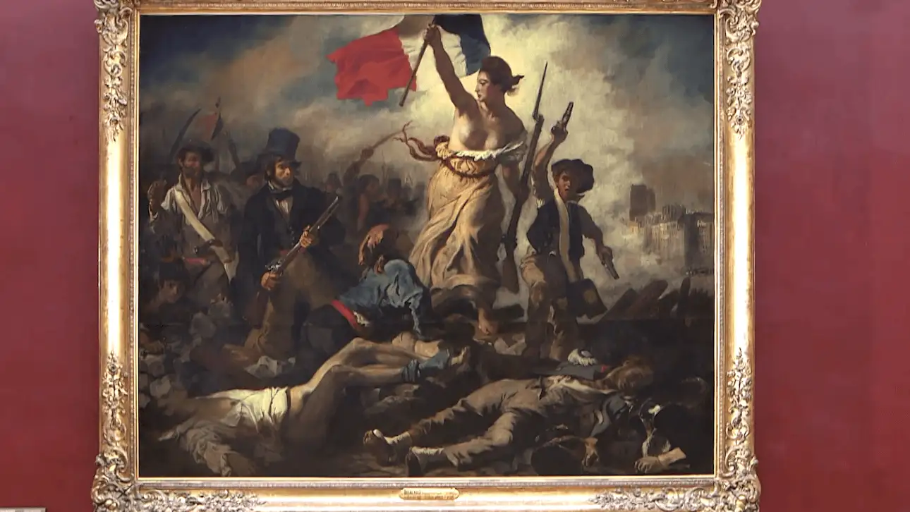 Cuadro La Libertad guiando al pueblo de Eugène Delacroix