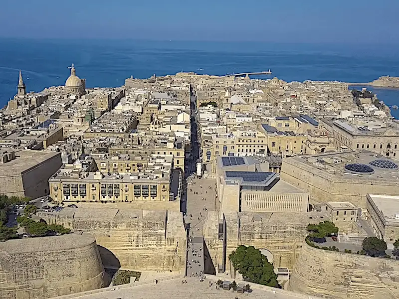 Vue du ciel  de la capitale de Malte (La Valette)