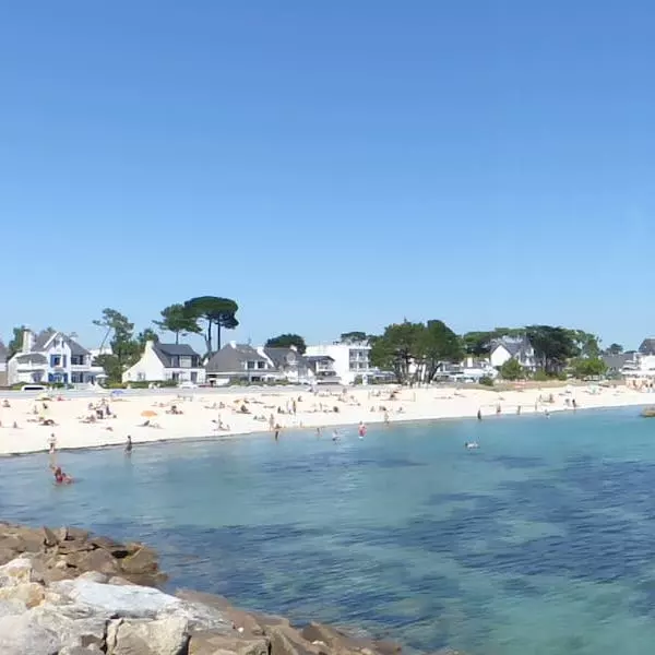 Panoramic view of the Grande Plage of Carnac