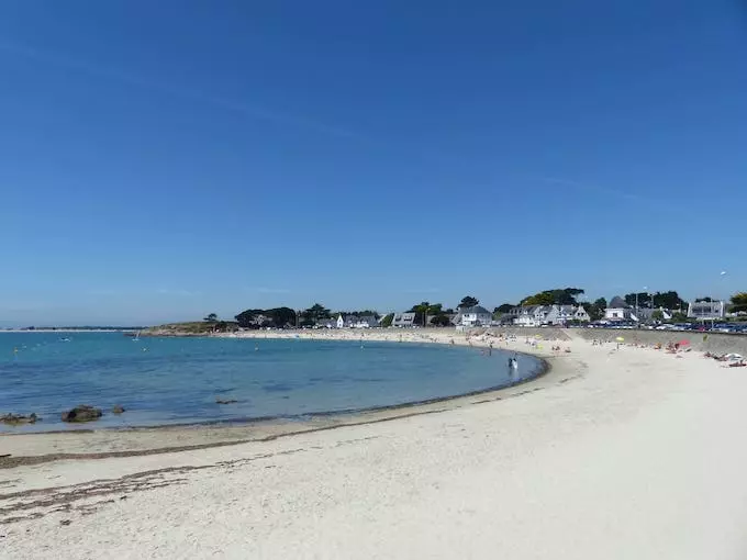 Saint-Colomban Beach at the left end