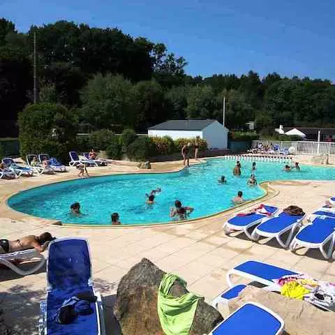 Outdoor pool at Camping Le Lac in Carnac
