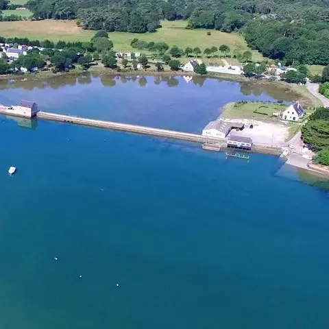Aerial view of Camping Le Lac in Carnac