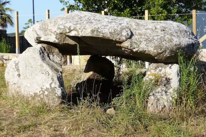 View of the Beaumer Dolmen