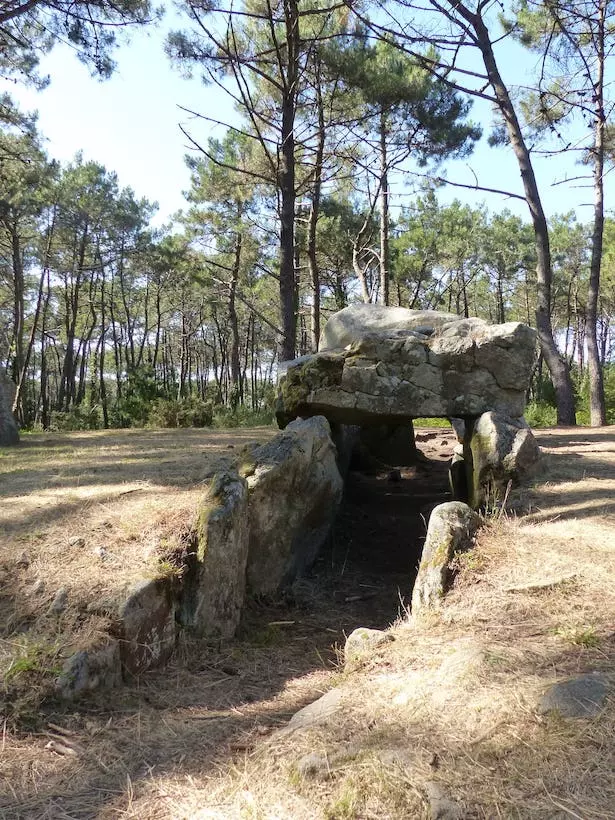 Exterior of the Dolmen of Mané-Kerioned in Carnac