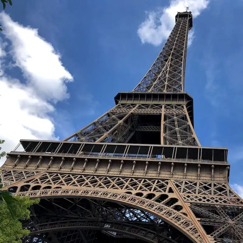 Eiffel Tower Paris Eiffel Tower with a low-angle view