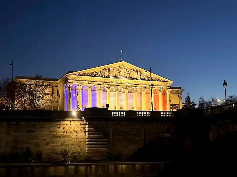 National Assembly at night French National Assembly illuminated at night