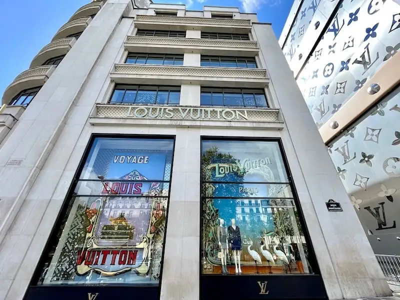 Louis Vuitton Paris Louis Vuitton storefront on the Champs-Élysées