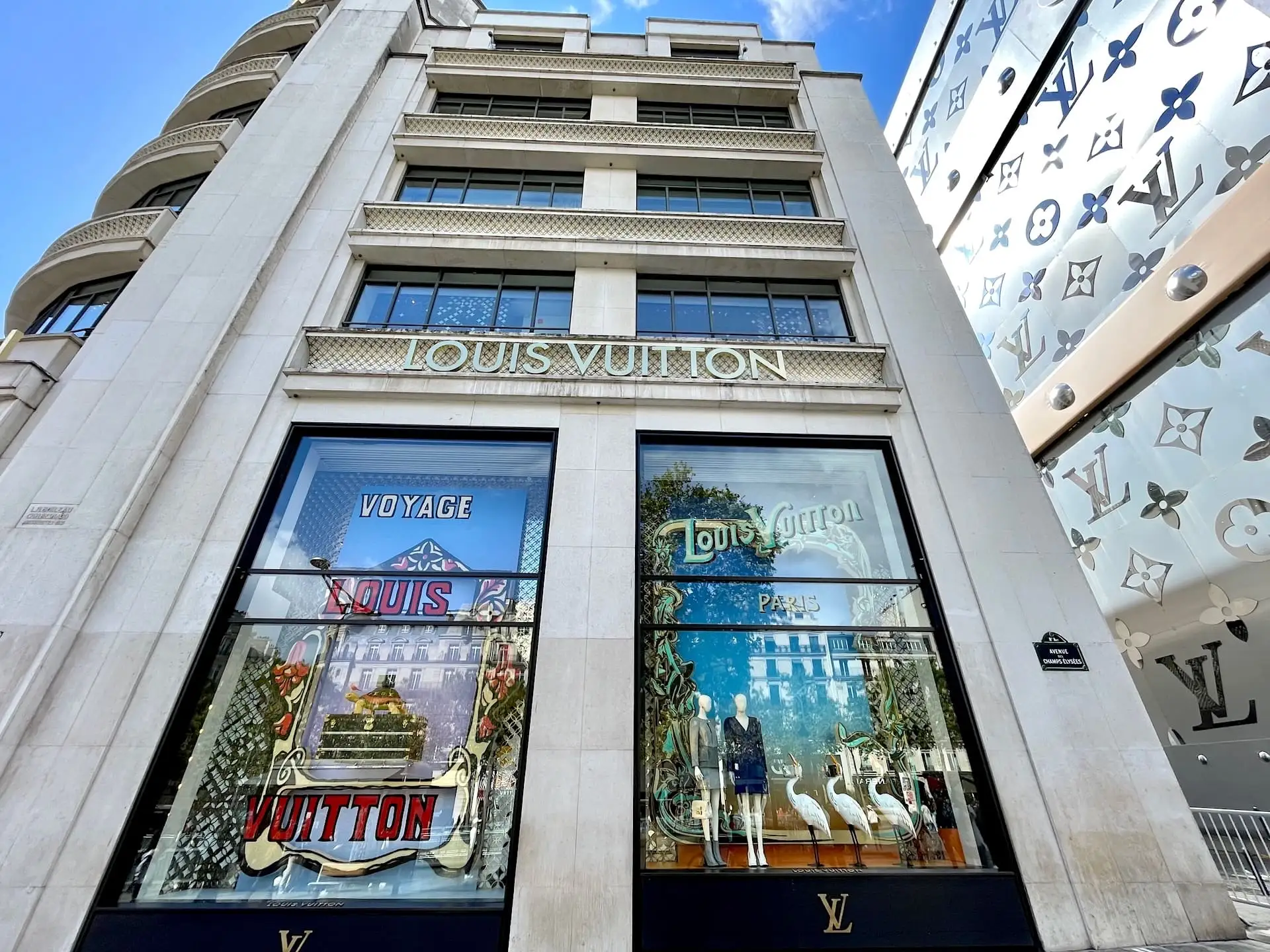 Louis Vuitton storefront on the Champs-Élysées