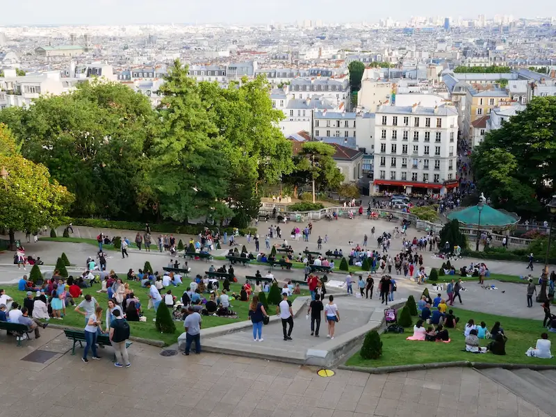 View from Montmartre View of Paris from the Montmartre hill