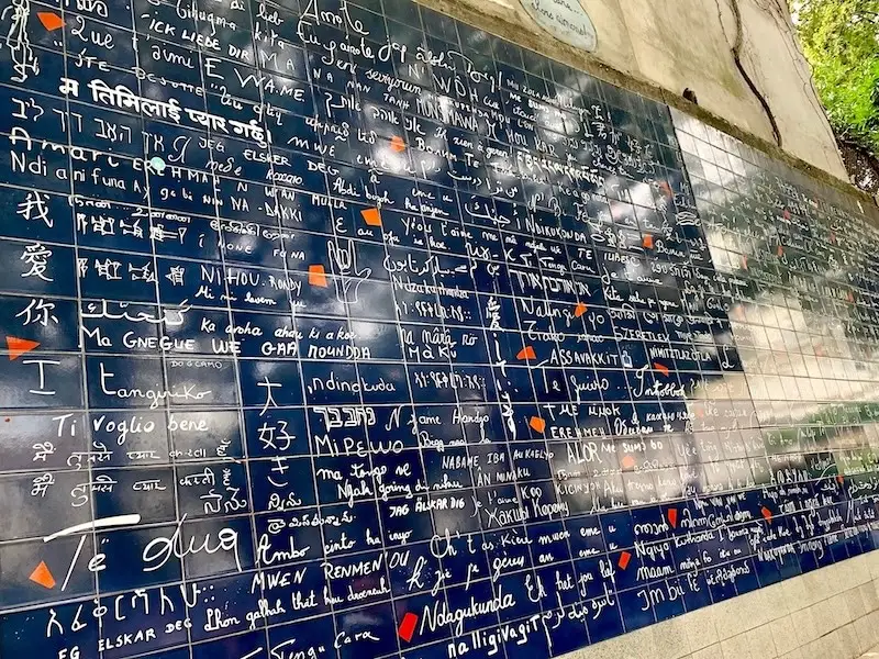 Wall of I Love You Paris Wall with hundreds of I Love You in different languages