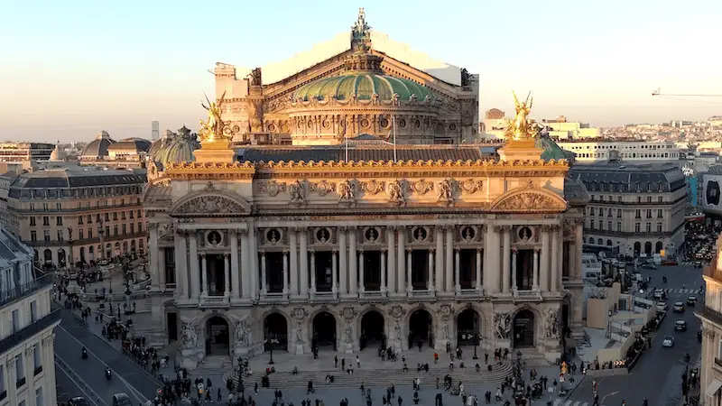 Palais Garnier Paris Front facade of the Palais Garnier in Paris