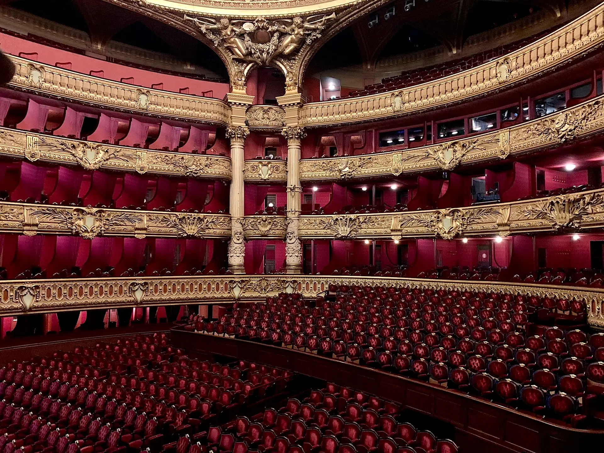 Opera Garnier theater hall in Paris