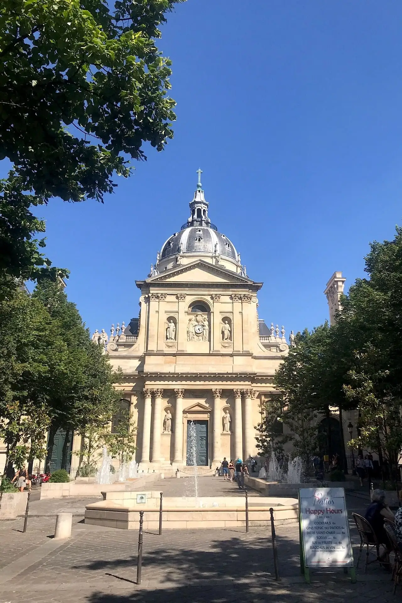 Facade of the Sorbonne in Paris